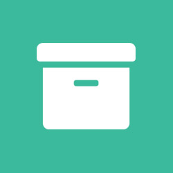 supplies in a cardboard box